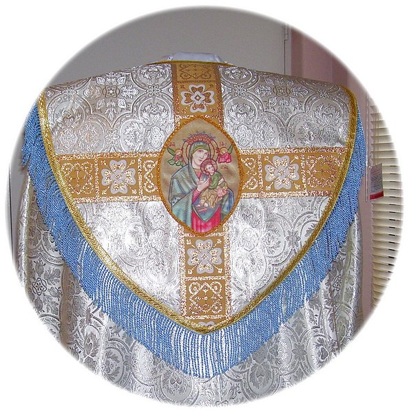 Marian Benediction Set: Cope, Veil, Stole and Burse